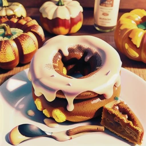 Glazed Pumpkin Spice Doughnuts