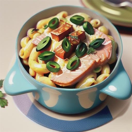 Creamy salmon macaroni cheese