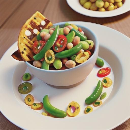 Warm borlotti bean salad