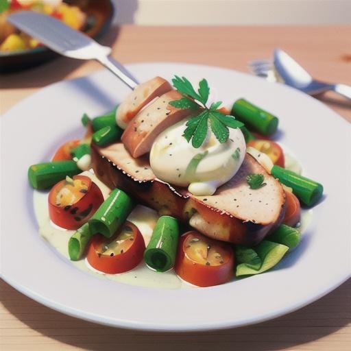 Roast pork fillet with mascarpone sauce