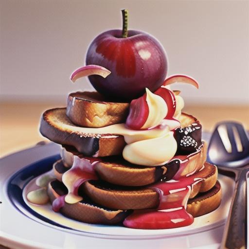 French toast with plum and rhubarb recipe