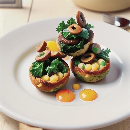 Kale and Mushroom Egg Bites