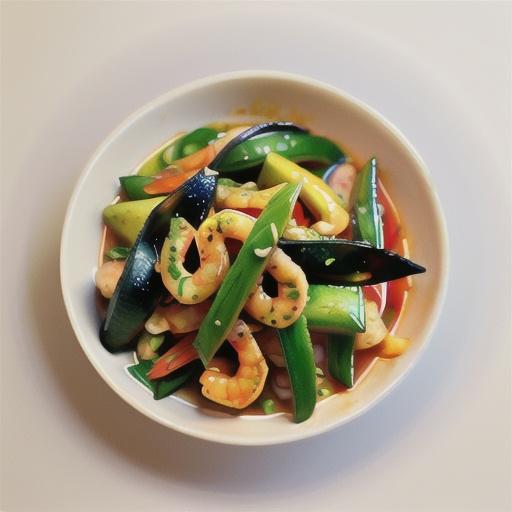 Thai red curry prawn stir-fry