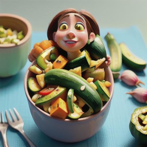 Thai-style zucchini and pumpkin stir-fry