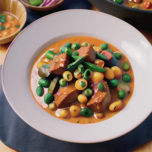 Beef and red lentil curry