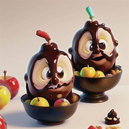Toffee apples and chocolate apples