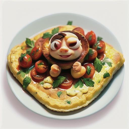 Chorizo and tomato omelette