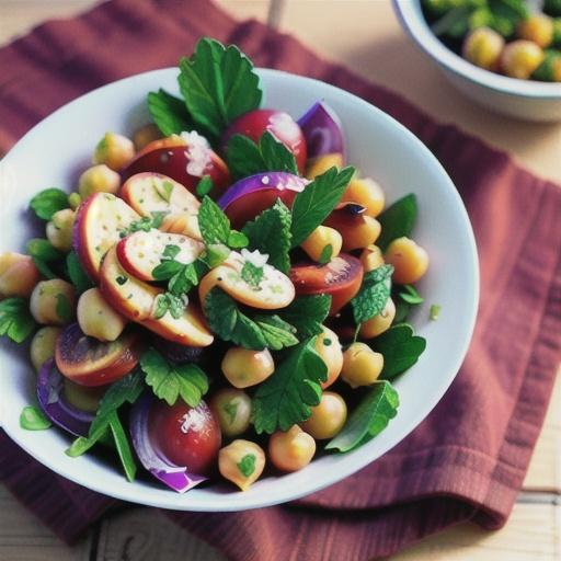Chickpea and parsley salad