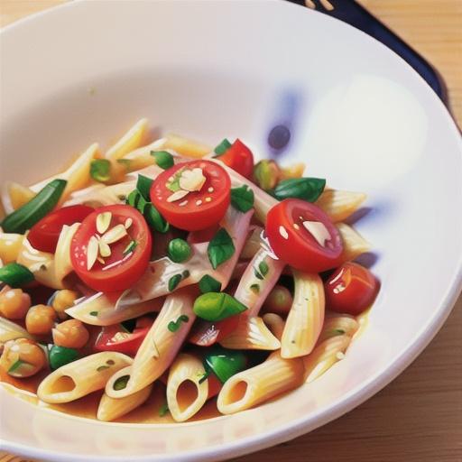 Pasta with chickpea, tomato & cardamom sauce
