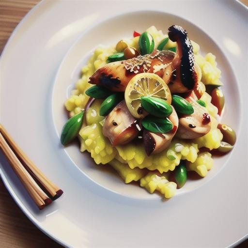 Lemon and garlic chicken with mustard mash
