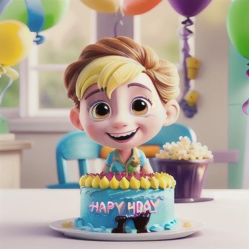 Poppin' Up Happy Birthday Cake