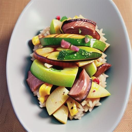 Green apple, ham and white wine risotto