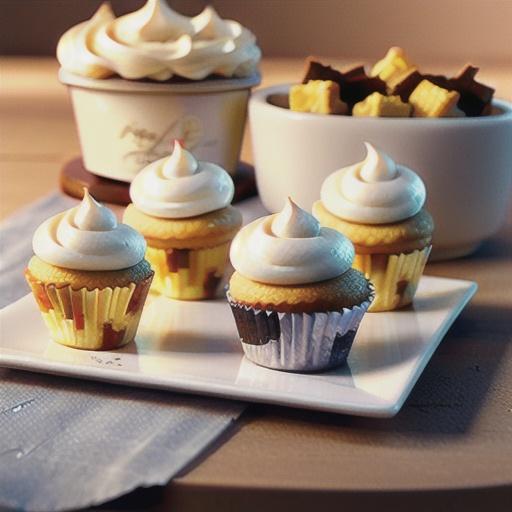 Mini Cornmeal Cupcakes with Maple Butter Cream