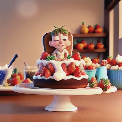 Strawberries and Cream Yogurt Cake