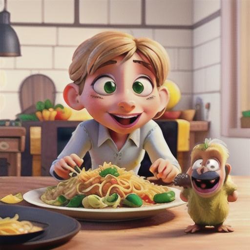 Fettuccine with ratatouille