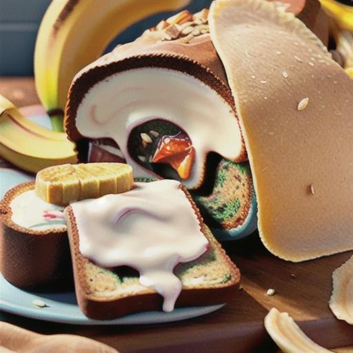 Whole Wheat Banana Bread with Flaxseed and Oats