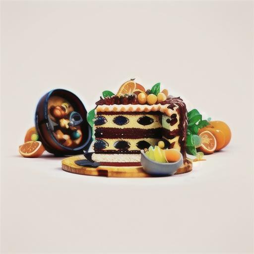 Orange semoline syrup cake with oranges in liqueur