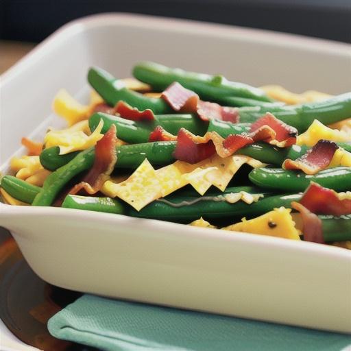 Cheesy Green Beans with Bacon