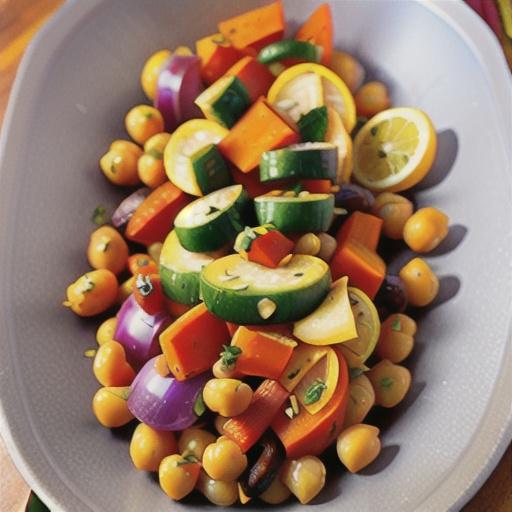 Vegetarian Sheet Pan Dinner with Chickpeas and Veggies