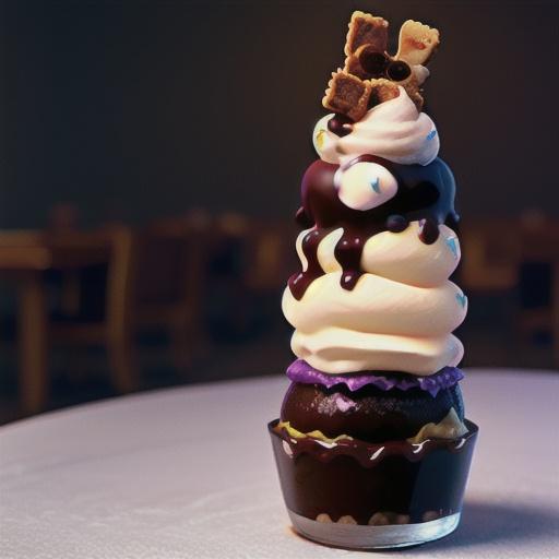 Violet crumble Gaytime sundae