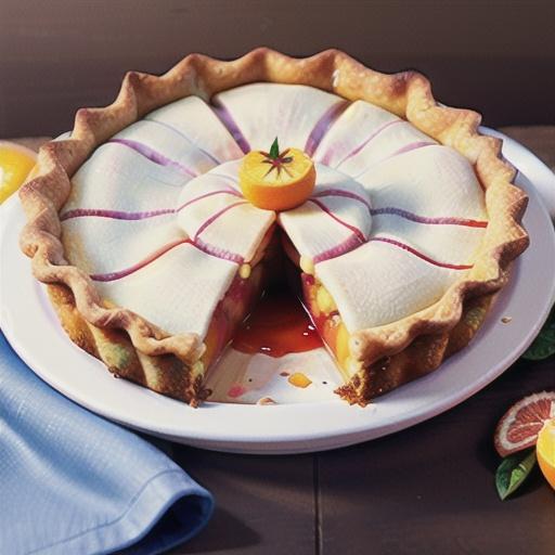 Blood orange tart