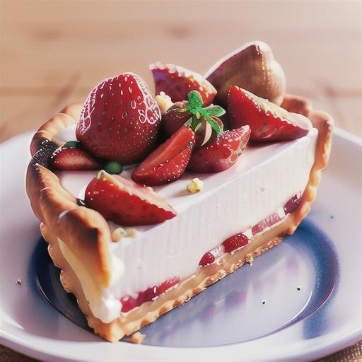 Ricotta tart with roast strawberries