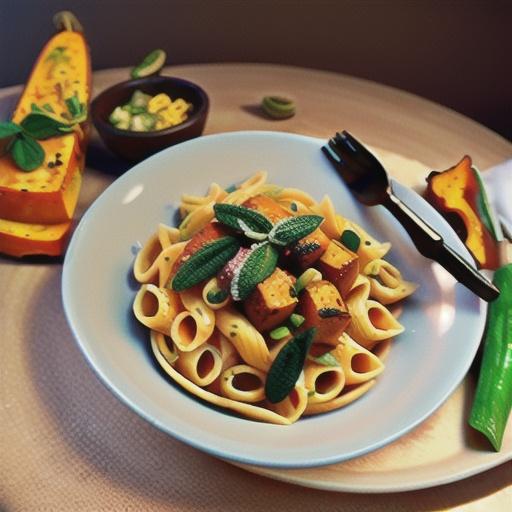 Pasta with Roasted Butternut Squash and Sage