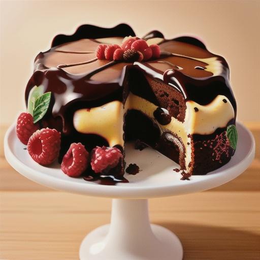 Gluten-Free Brownie Ganache Torte with Raspberries