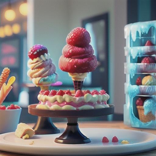 Raspberry ice-cream sandwiches