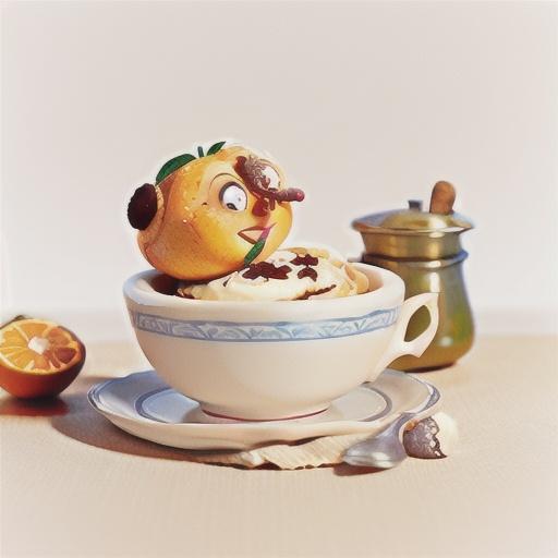 Orange and coconut teacake