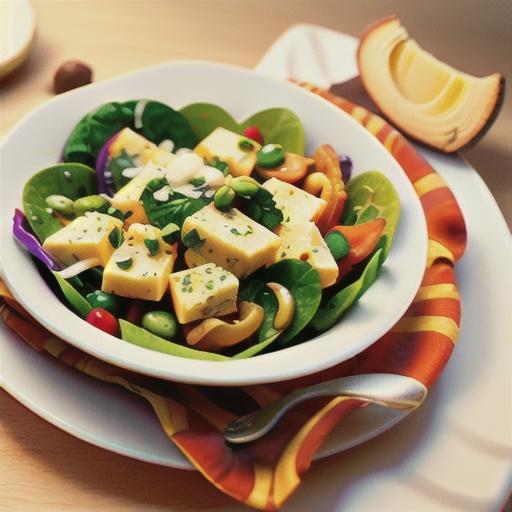 Tossed Smoked Gouda Spinach Salad