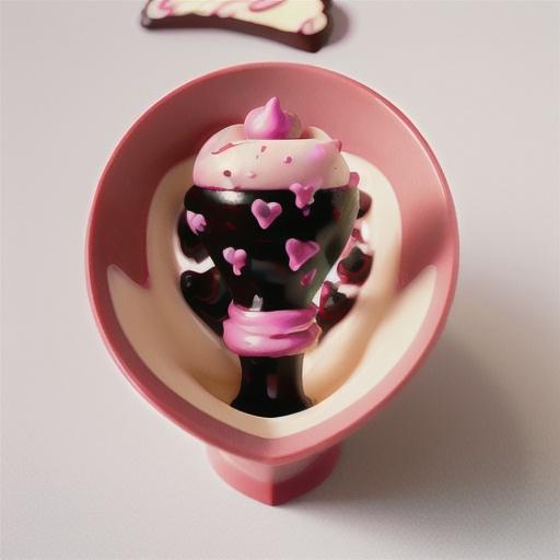 Chocolate ice-cream hearts