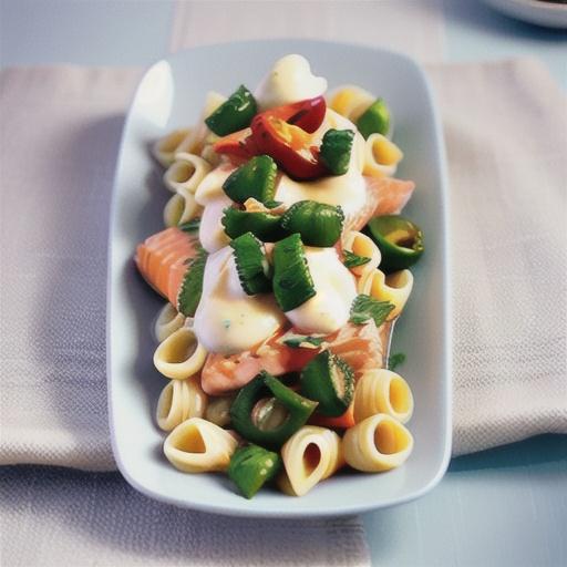 Quick spring salmon pasta with lemon cream sauce
