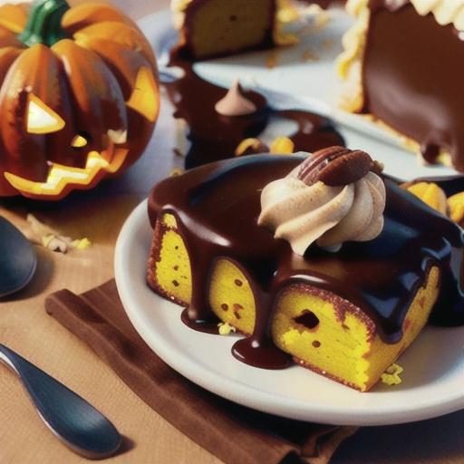 Pumpkin Sheet Cake with Chocolate Pecan Frosting