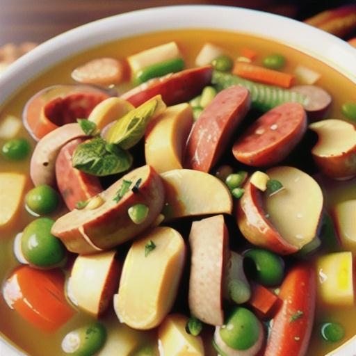 Slow Cooker Split Pea Sausage Soup