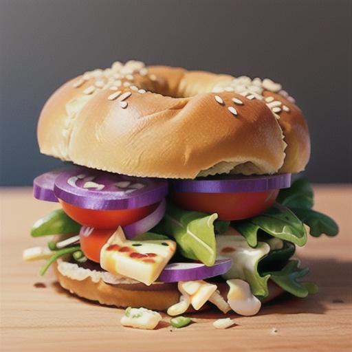 Spring Veggie Bagel Sandwich