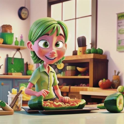 Tomato, feta and zucchini ziti