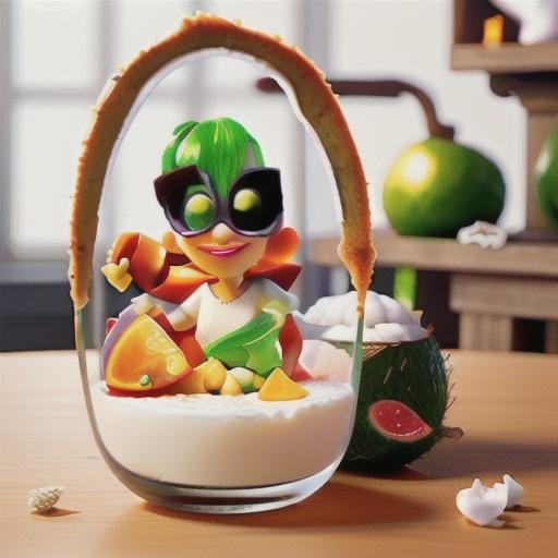 Lime and coconut panna cotta