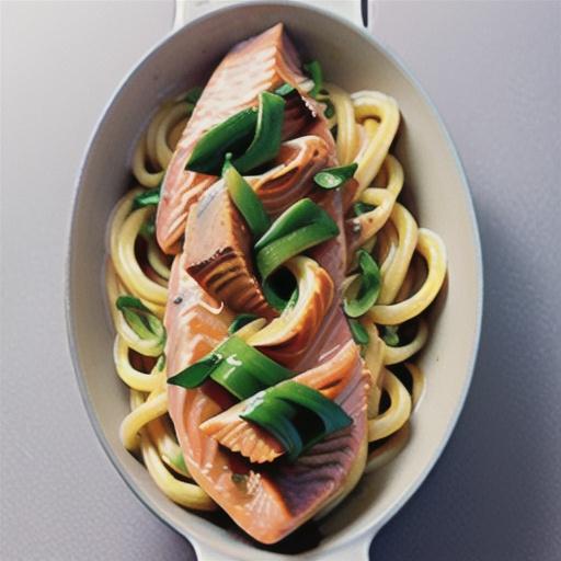 One-pot melting lemon salmon spaghetti recipe