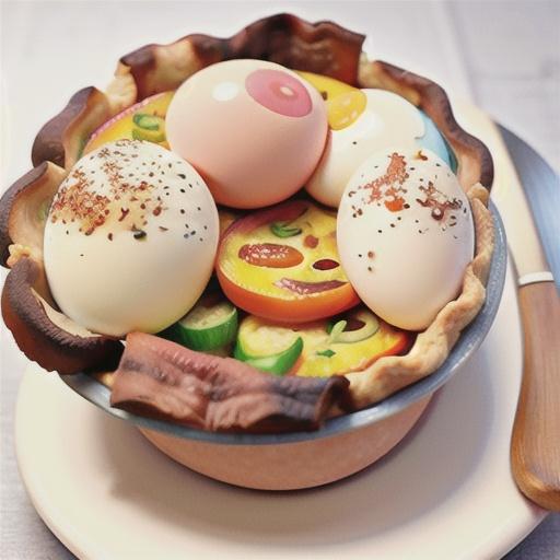 Egg and bacon pie