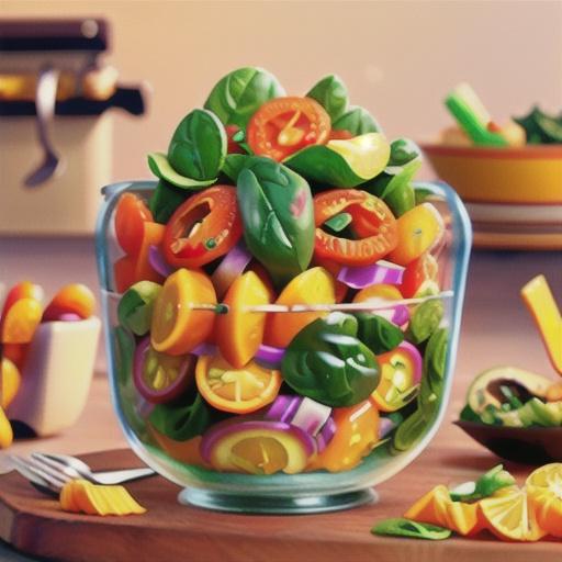 Fresh Spinach, Orange and Red Onion Salad