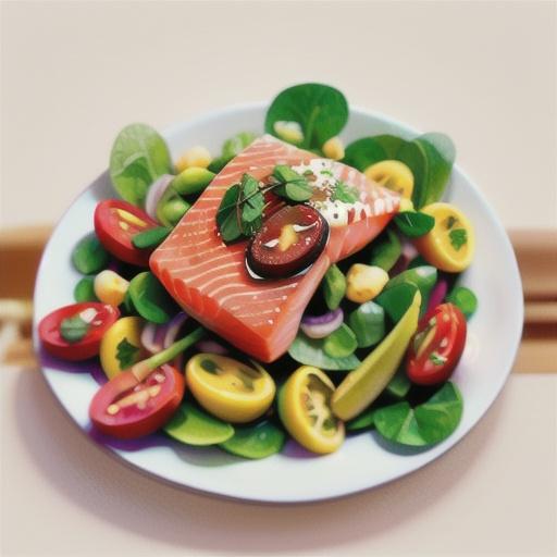 Salmon & watercress salad