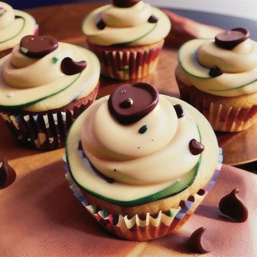 Zucchini Cupcakes with Chocolate Chips