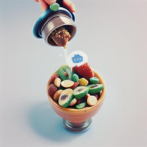Fruit and bubble trail mix