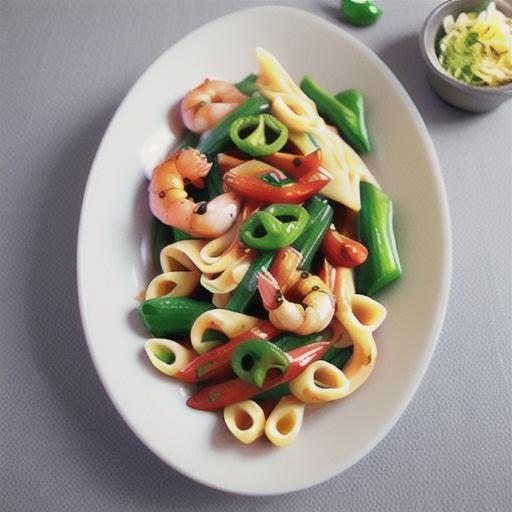 Garlic chilli prawn pasta