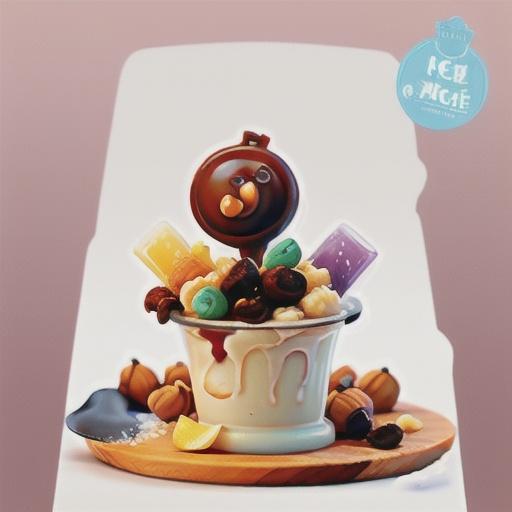 Rum, raisin and hazelnut ice-cream