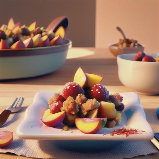 Nectarine-Raspberry Crumble