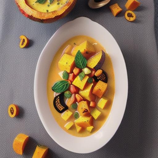 Vegetarian Butternut Squash Coconut Curry Soup