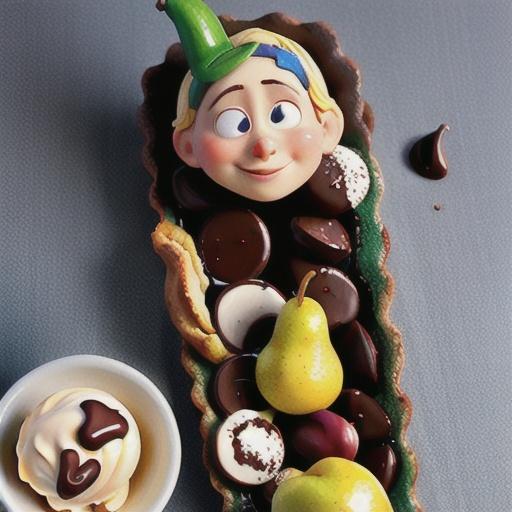 Pear and chocolate frangipane tart