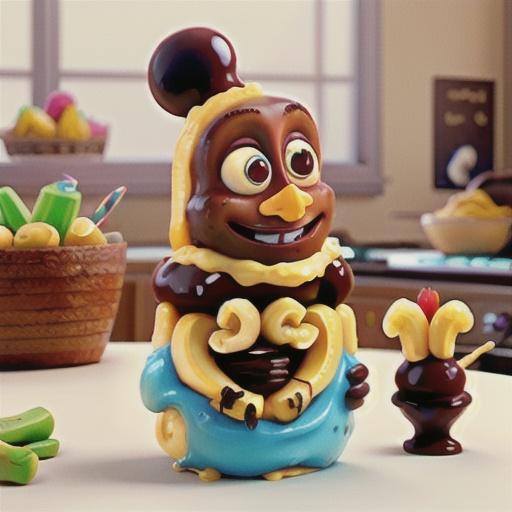 Choc-dipped frozen bananas